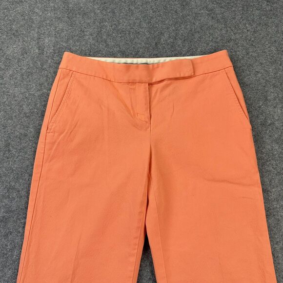 Express Editor Pants Womens 2 Orange Cropped Wide Leg Dress Cotton Stretch - Picture 2 of 13